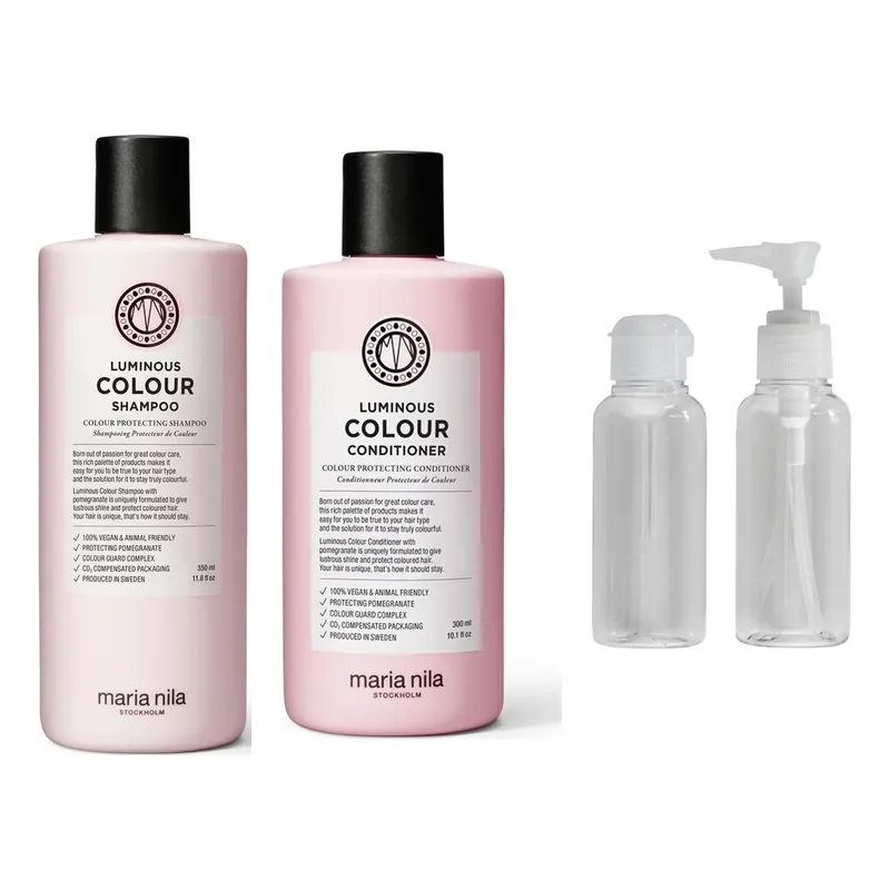 Erikoistarjous Maria NilaLuminous Color Wash SetShampoo 350 ml, Conditioner 300 ml & Travel Bottle