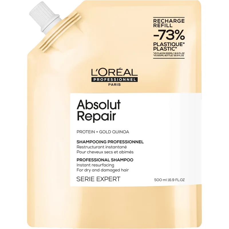 Älä Missaa L‘Oréal ProfessionnelAbsolut Repair GoldShampoo 500 ml Refill