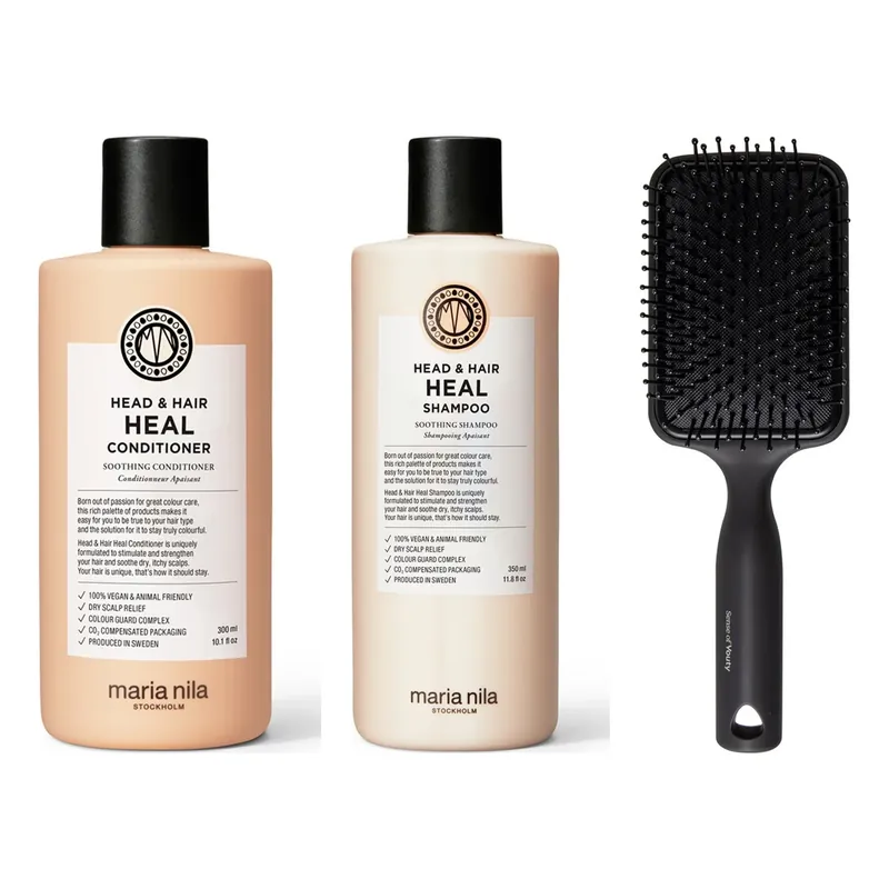 Maria NilaScalp Care & Styling EssentialsShampoo 350 ml & Conditioner 300 ml & Paddle Brush 650 ml Merkkituote