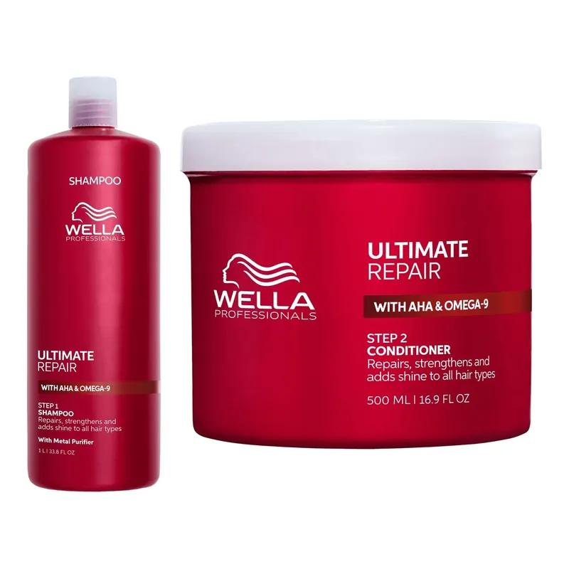 Wella ProfessionalsUltimate Repair Hair EssentialsShampoo 1000 ml & Conditioner 500 ml 1500 ml Alennettu