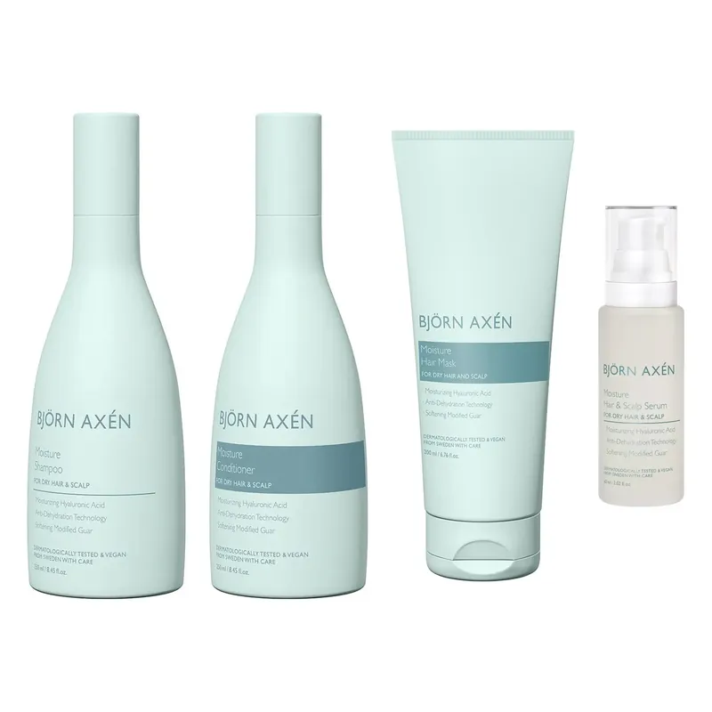 Heti Saatavilla Björn AxénIntensive Moisture Hair Care RoutineShampoo 250 Ml, Conditioner 250 Ml, Hair Mask 200 Ml, Serum 60 ml 760 ml