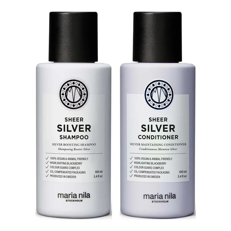 Maria NilaSheer Silver SetShampoo 100ml, Conditioner 100ml 200 ml Uutuus
