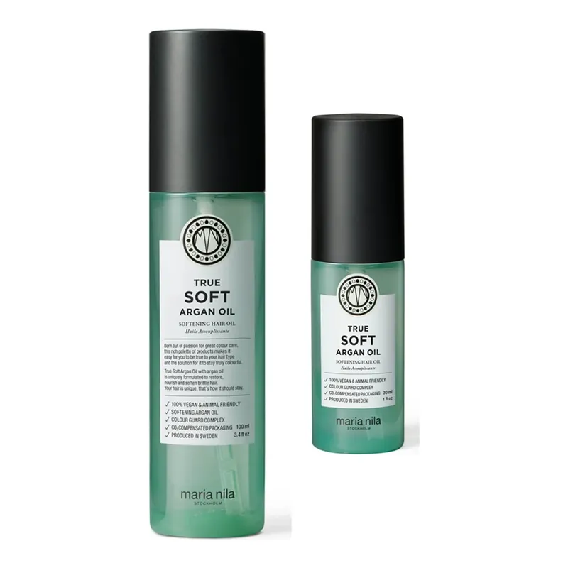 Osta Nyt Maria NilaTrue Soft Set1x100ml, 1x30ml Softening Hair Oil 130 ml