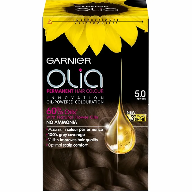 GarnierOlia Permanent Hair Colour5.0 Brown 1 pcs Aito
