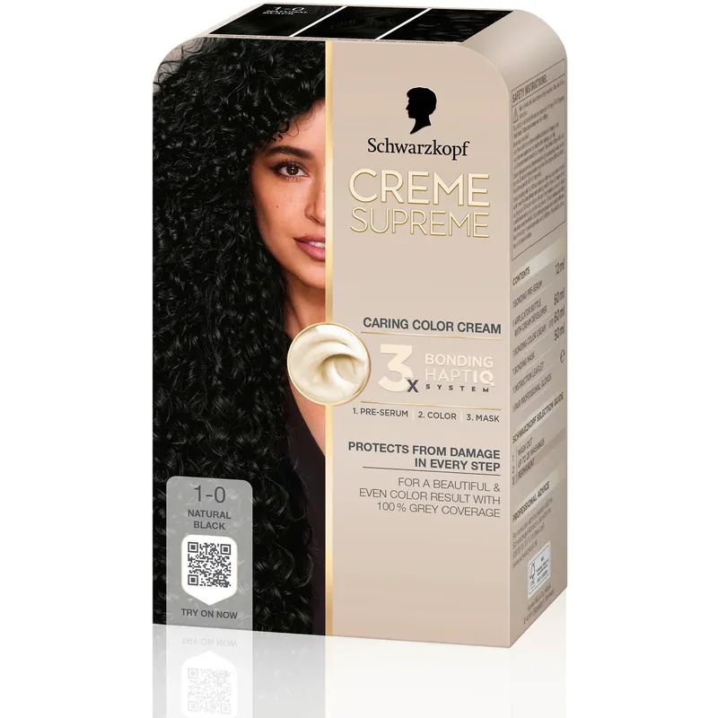 Superhinta SchwarzkopfCreme Supreme1-0 Natural Black 1 pcs