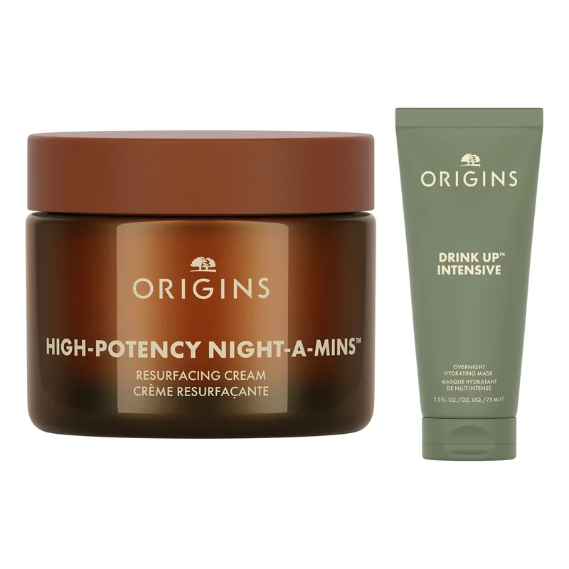 Erikoistarjous OriginsOvernight Recovery EssentialsNight Cream 50 ml & Hydrating Mask 75 ml 125 ml