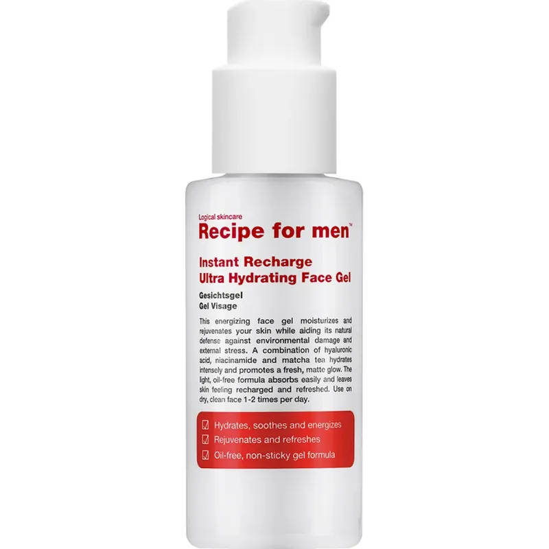 Recipe for menInstant Recharge Ultra Hydrating Face Gel 75 ml Kampanjahinta