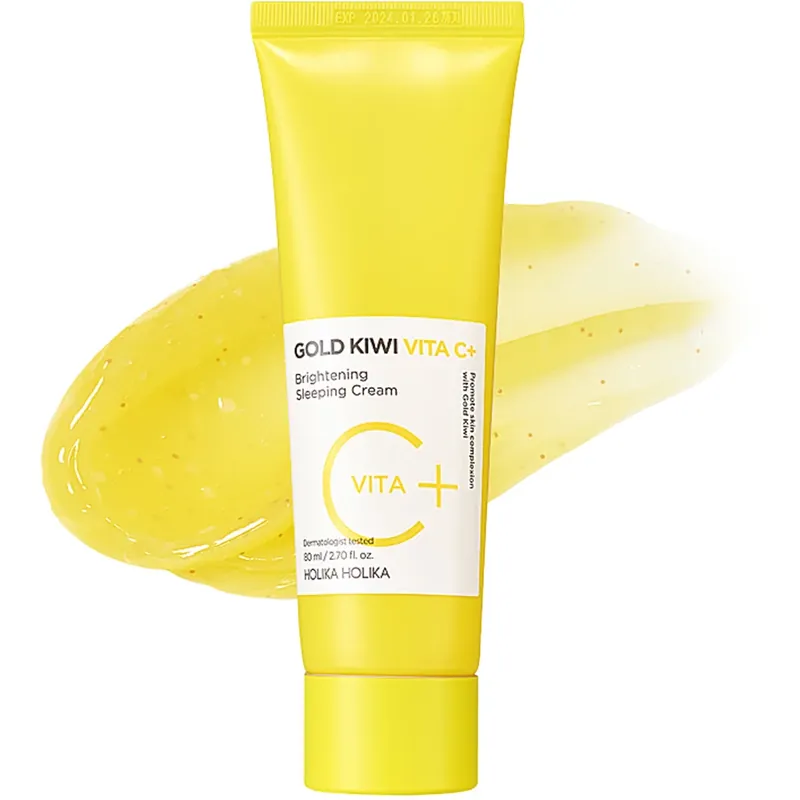 Osta Tänään Holika HolikaGold Kiwi Vita C + Brightening Sleeping Cream 80 ml