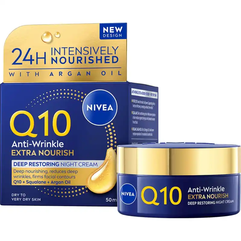 NIVEAQ10 Extra Nourish Night Cream 50 ml Uutuus