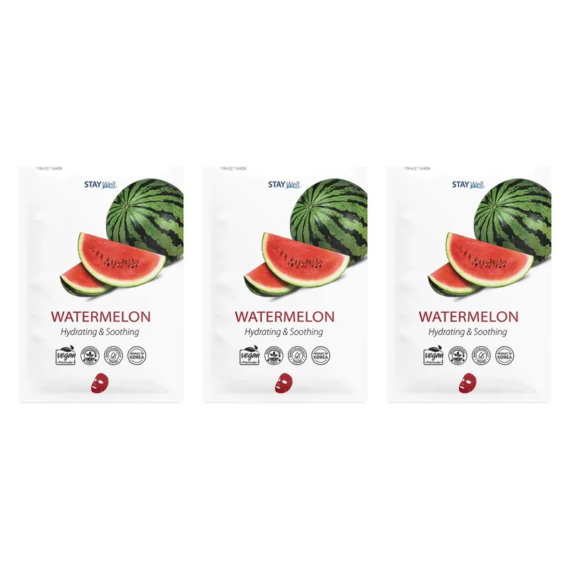 Flash-Tarjous Stay WellWatermelon Sheet Mask Trio3 X 20 g 60 g