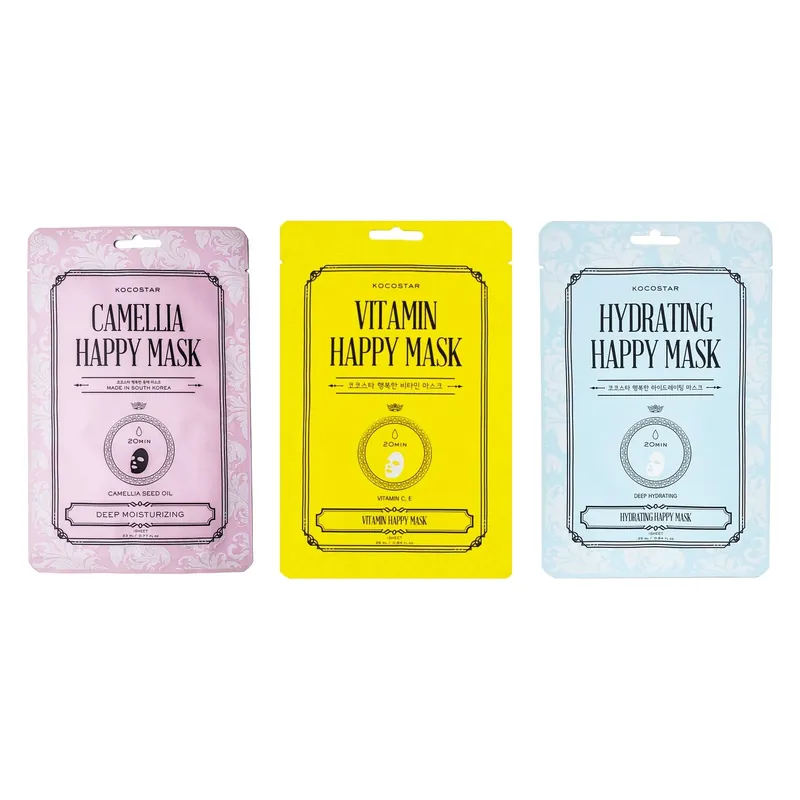 KocostarHappy Mask Trial SetCamellia 23 Ml, Vitamin 25 Ml, Hydrating 25 ml 73 ml Aito