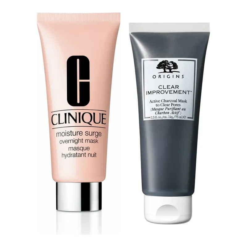 CliniqueOvernight & Clarifying Mask DuoMoisture Mask 100 ml & Charcoal Mask 75 ml 175 ml Osta Nyt