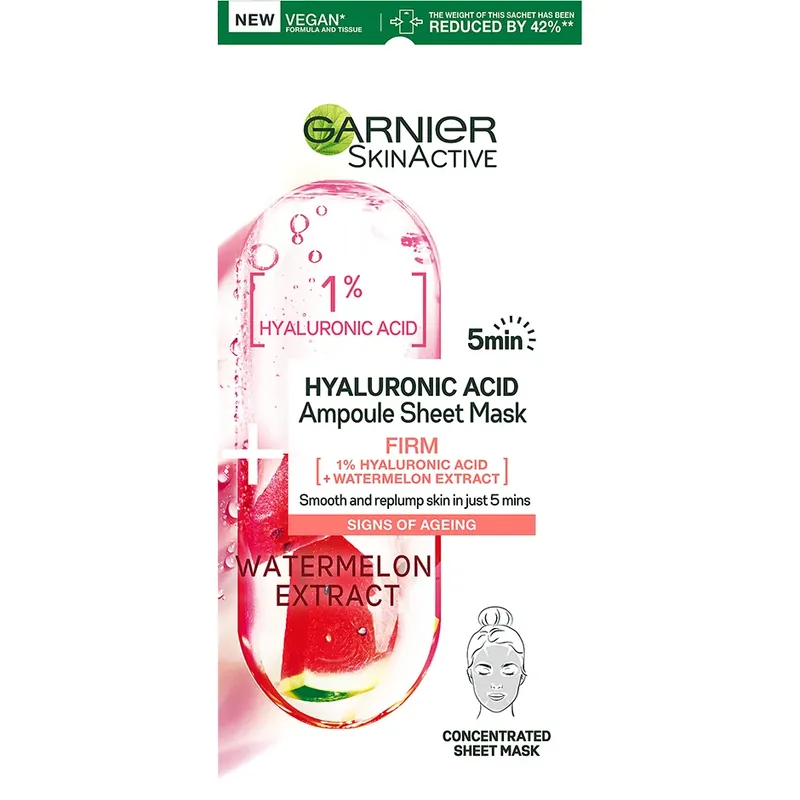 GarnierHyaluronic Acid Ampoule Sheet Mask 15 g Kausialennus