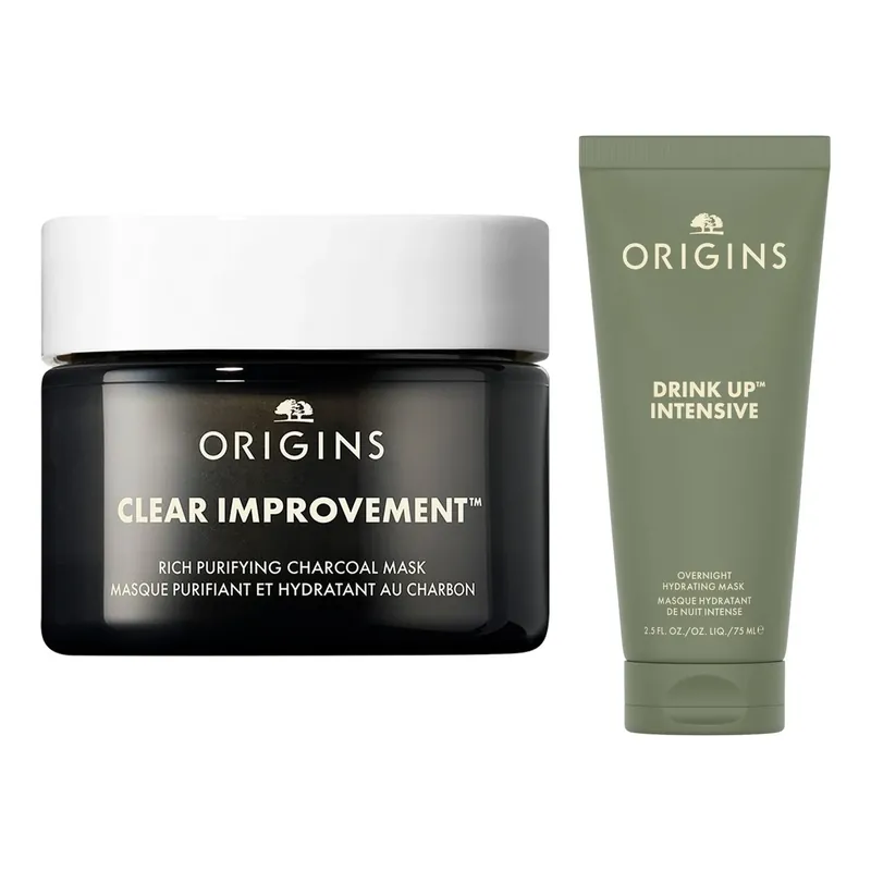OriginsPurify & Hydrate Mask DuoCharcoal Mask 30 ml & Overnight Mask 75 ml 105 ml Heti Saatavilla