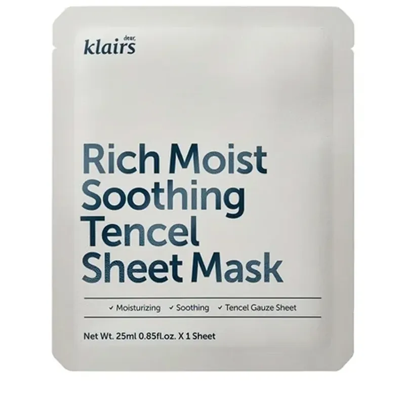 Uusi Kokoelma KlairsRich Moist Soothing Tencel Sheet Mask 25 ml