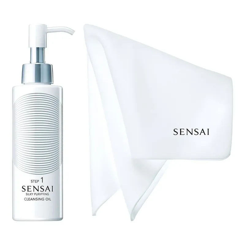 Asiakkaiden Suosikki SensaiSilky Purifying Cleansing Oil Step 1Cleanser & Sponge Chief