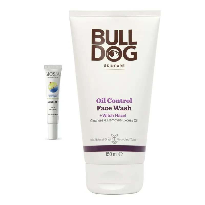 Superhinta MOSSAClear Skin Essentials SetFace Wash 150 ml & Spot Treatment 10 ml 160 ml
