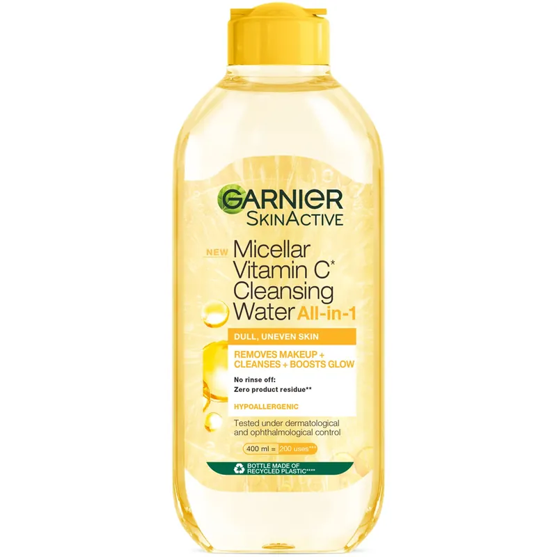 Uusi Kokoelma GarnierSkin Active Micellar Cleansing WaterVitamin C Dull and Uneven Skin 400 ml