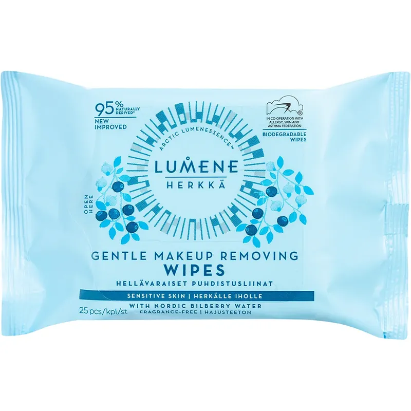 Viikonlopputarjous LumeneGentle Makeup Removing Wipes 25 pcs