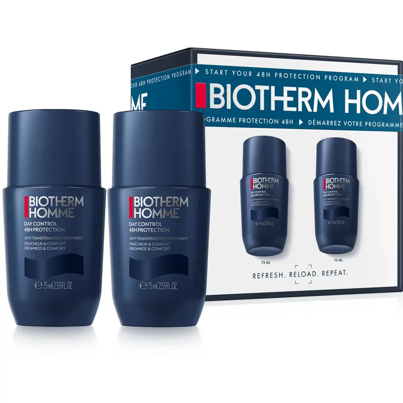 BiothermHomme Day Control Roll-on Duo Set 20252x75 ml Deo 150 ml Edullinen Hinta
