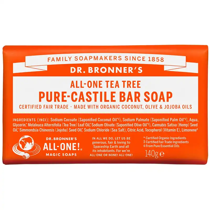 Pakollinen (Must-Have) Dr. Bronner‘sMagic Soaps All-One Hemp Tea Tree 140 g