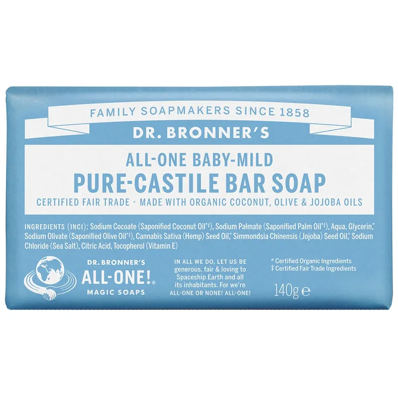 Dr. Bronner‘sMagic Soaps All-One Hemp Unscented Baby-Mild 140 g Uutuus
