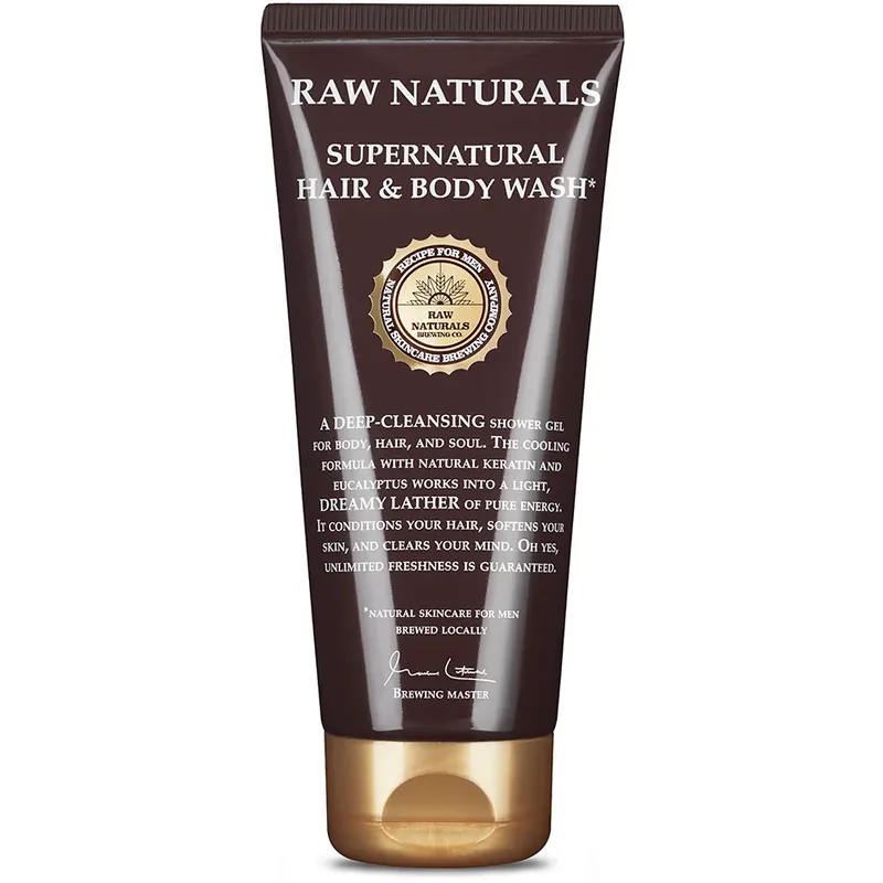 Alkuperäinen Raw Naturals by Recipe for Men3 in 1 Supernatural Hair & Body WashShampoo 200 ml
