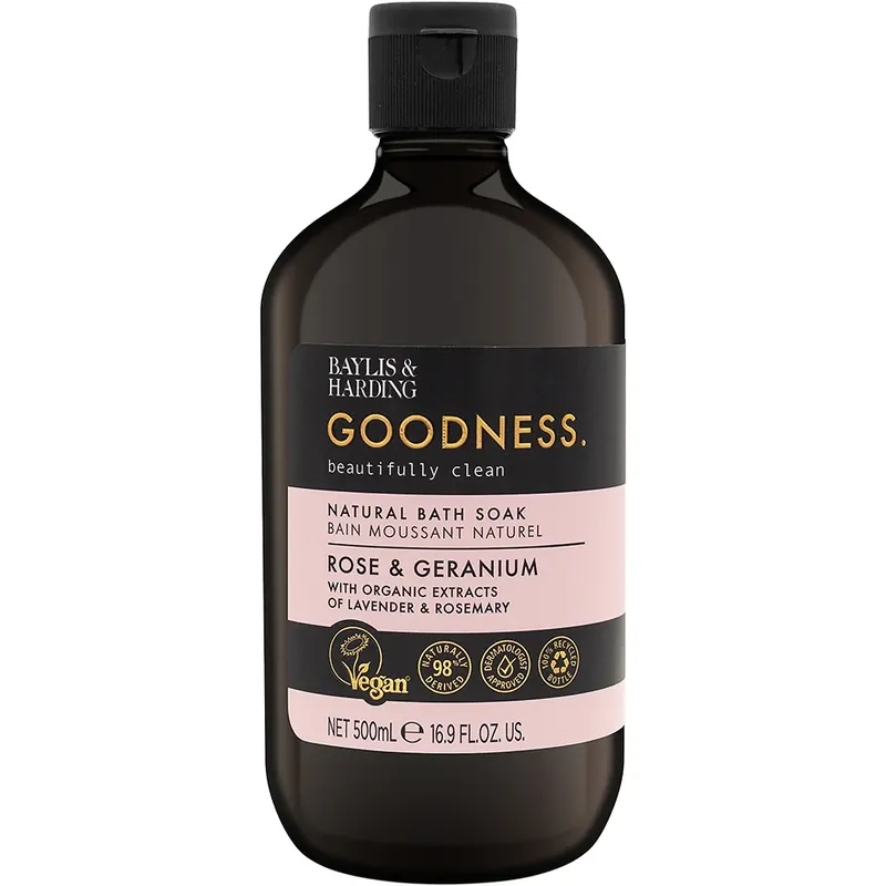 Flash-Tarjous Baylis & HardingGoodness Rose & Geranium Bath Soak 500 ml