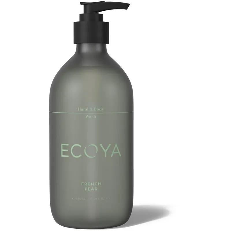 EcoyaHand & Body WashFrench Pear 450 ml Korkea Laatu