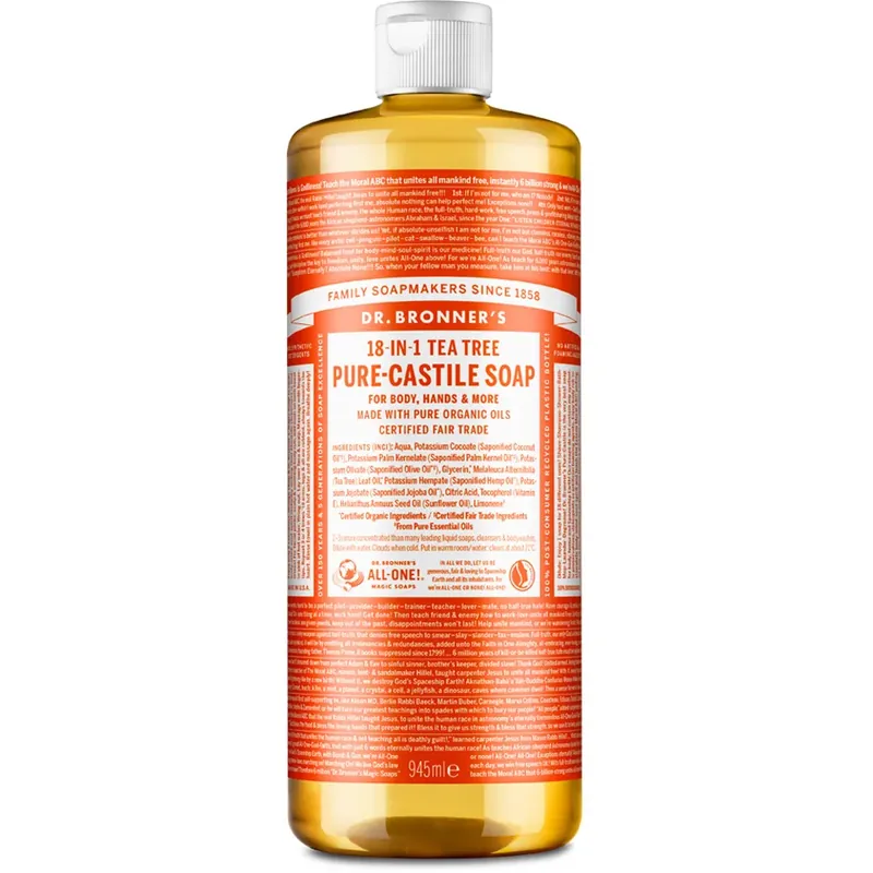 Dr. Bronner‘sPure Castile Liquid Soap Tea Tree 945 ml Suosittu