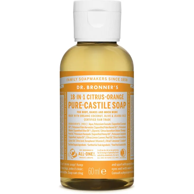 Dr. Bronner‘sPure Castile Liquid SoapCitrus-Orange 60 ml Alennus