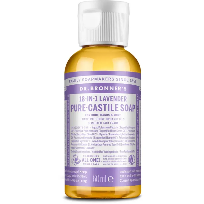 Korkea Laatu Dr. Bronner‘sPure Castile Liquid SoapLavender 60 ml