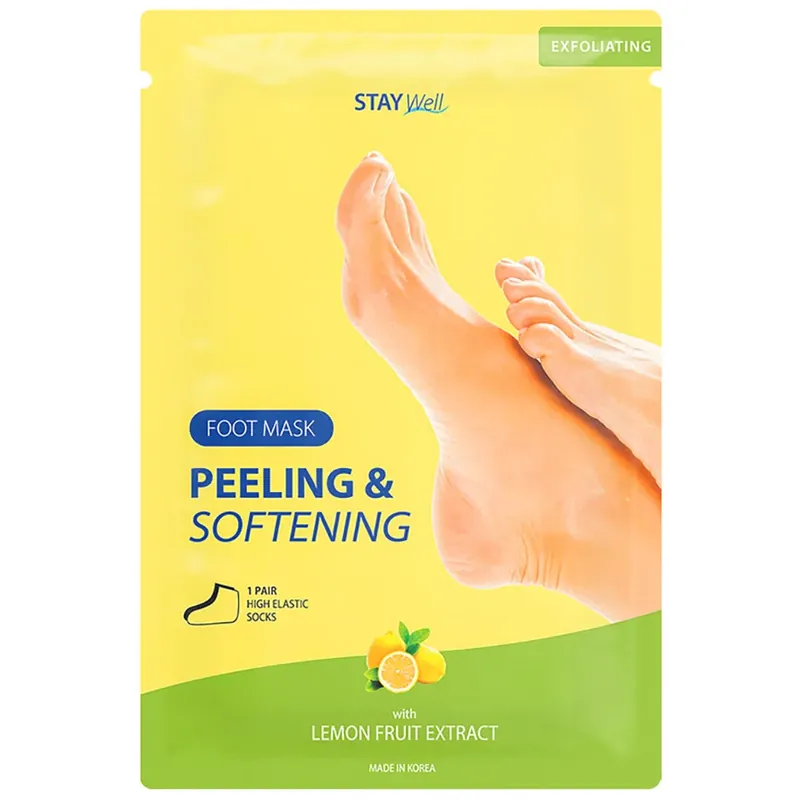 Osta Nyt Stay WellPeeling & Softening Foot Mask Lemon 1 pcs