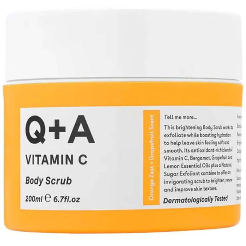 Q+AVitamin C Body Scrub 200 ml Kausialennus