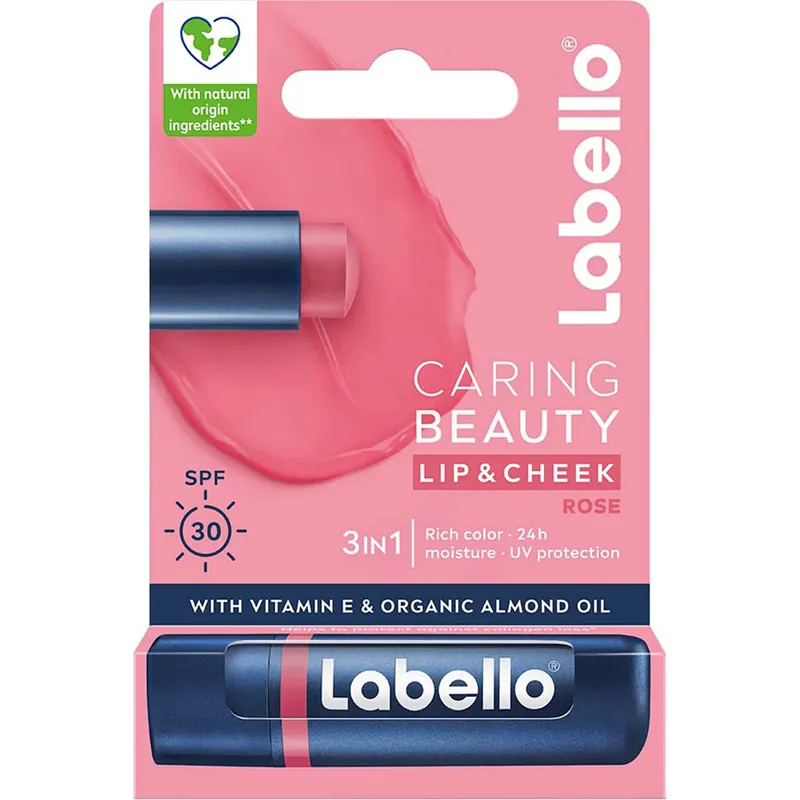 LabelloCaring Beauty Rose-Nude 5 g Uusi Kokoelma