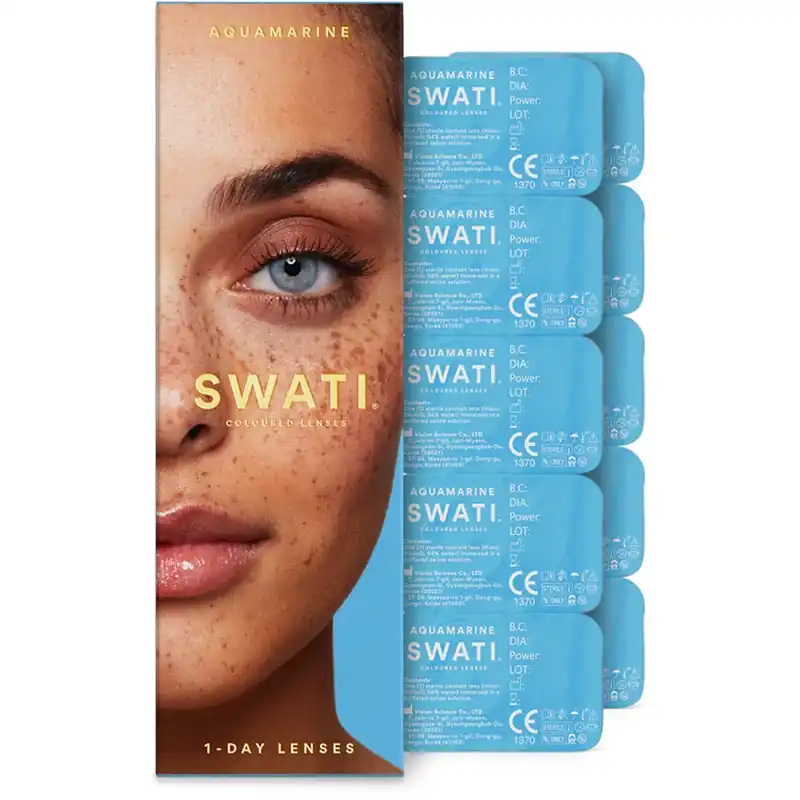SWATI CosmeticsColoured Lenses 1-DayAquamarine 5 pcs Rajoitettu Tarjous
