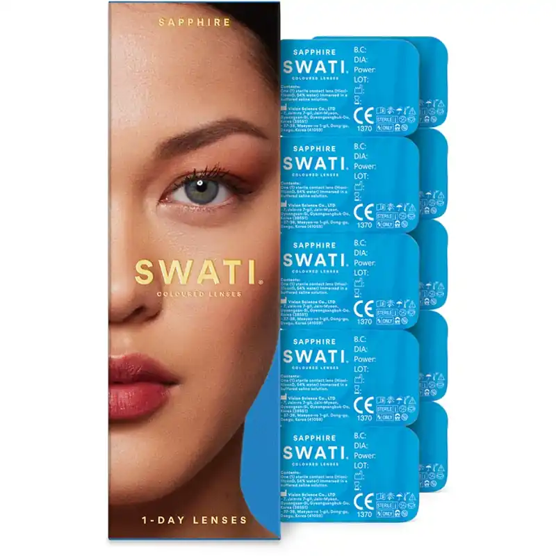 Ajankohtainen SWATI CosmeticsColoured Lenses 1-DaySaphire 5 pcs