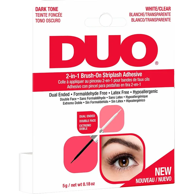AndreaDUO 2-in-1 Brush-On Adhesive Clear & Dark 5 g Kampanjahinta