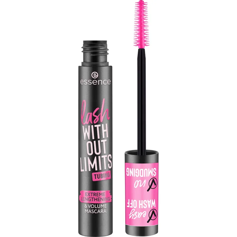 essenceLash Without Limits Tubing Extreme Lengthening & Volume Mascara04 Black Tubing 13 ml Korkea Laatu