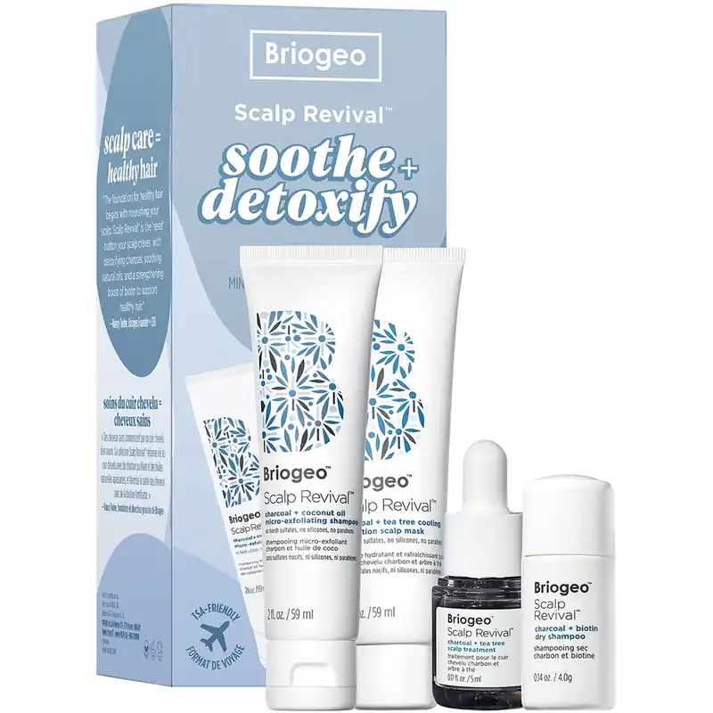 BriogeoScalp Revival™ Soothe + Detoxify Hair Care Minis2x60ml+4g+7ml Loppuunmyynti