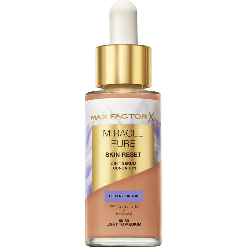 Flash-Tarjous Max FactorMiracle Pure 2In1 Skin Reset Serum Foundation04 Light to medium 30 ml