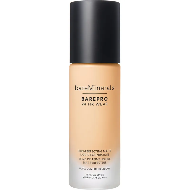 Uusi Malli bareMineralsBarePro 24H Skin-Perfecting Matte Liquid Foundation SPF 20Fair 15 Warm 30 ml
