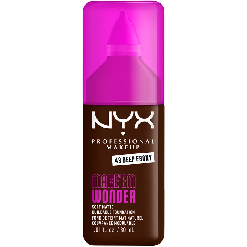 NYX Professional MakeupMake Em Wonder Foundation43 Deep Ebony 30 ml Ajankohtainen