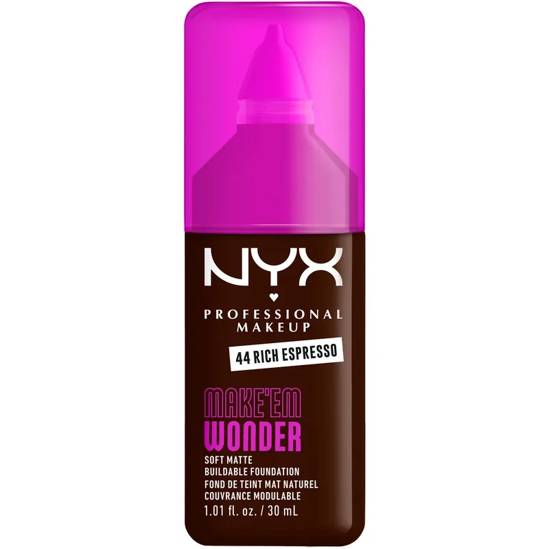 Ajankohtainen NYX Professional MakeupMake Em Wonder Foundation44 Rich Espresso 30 ml