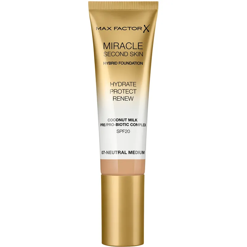 Max FactorMiracle Second Skin Hybrid Foundation007 Neutr Medium 33 ml Alennus