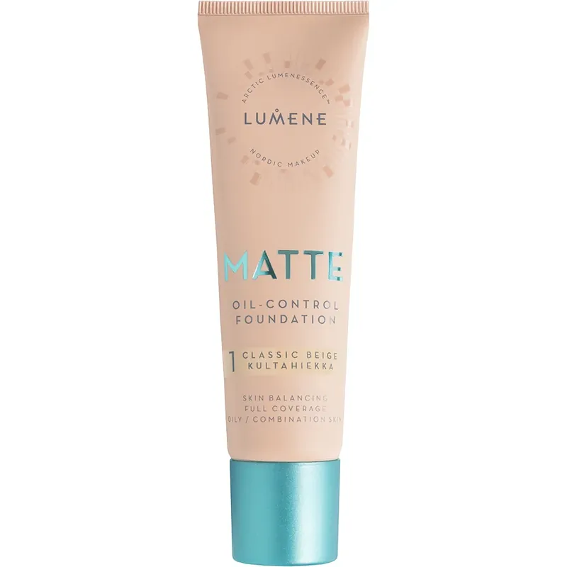 LumeneMatte Oil-Control Foundation1 Classic Beige 30 ml Edullinen