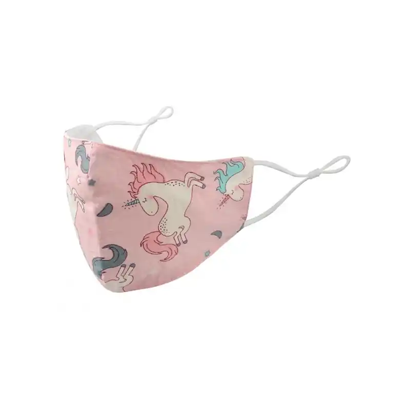 Halpa Hinta BYS Kasvomaski lapsille 3 Layer Unicorn