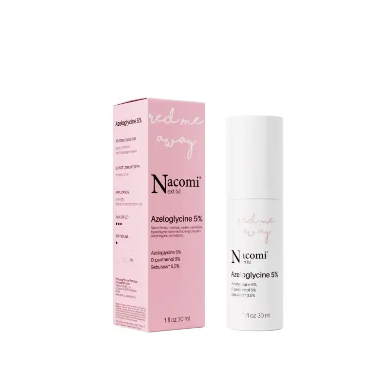 Alennettu Hinta Nacomi Next Level Soothing serum Azeloglycine 5% for couperose and rosacea skin 30ml