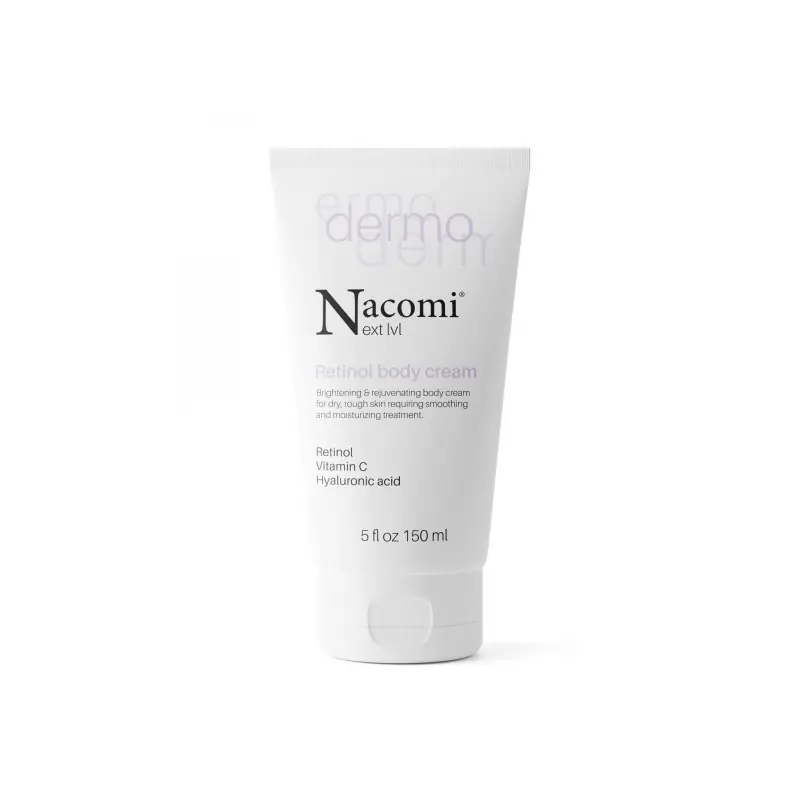 Nacomi Next Level Brightening and rejuvenating body cream with retinol and vitamin C 150ml Suoraan Valmistajalta