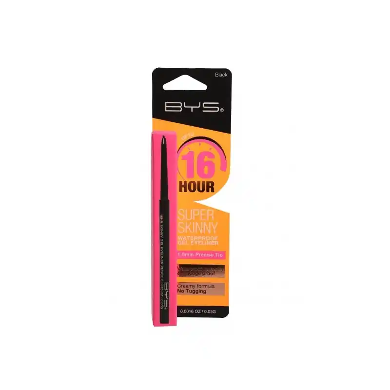 Asiakkaiden Suosikki BYS 16Hr Super Skinny Gel Eyeliner Black 1.5Mm